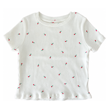 Cotton On Kids Rose Ribbed Tee - size 2