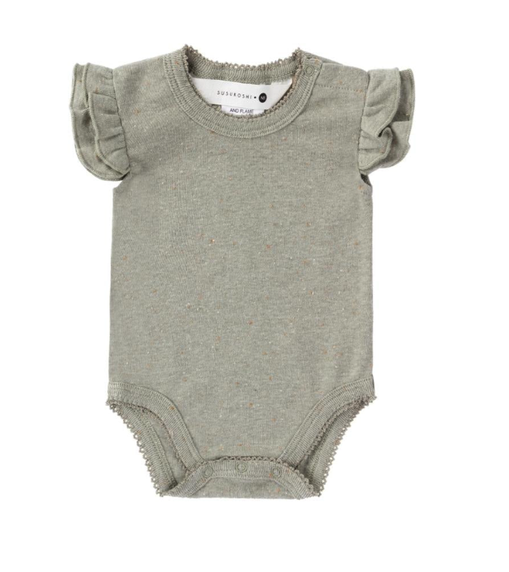 Susukoshi flutter suit in sage speckled - size 0000 image 0