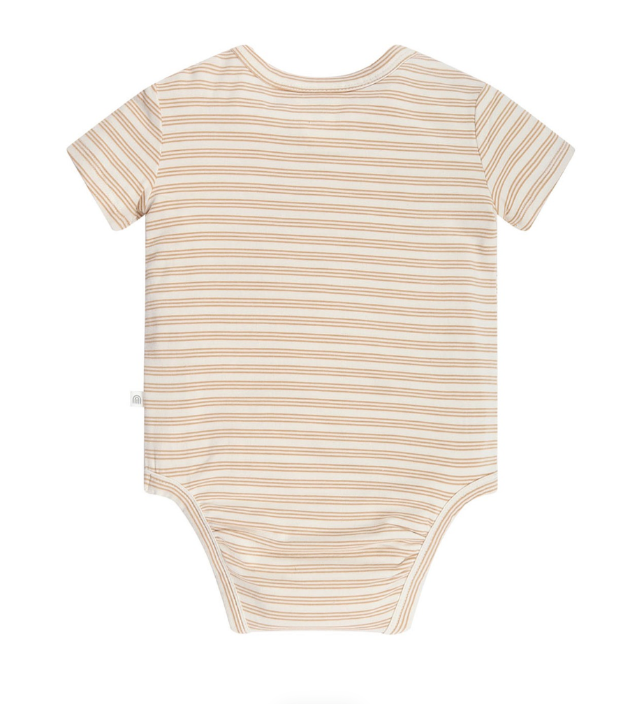 Kynd Baby sand dune stripe short sleeve bodysuit  - size 0000 image 1
