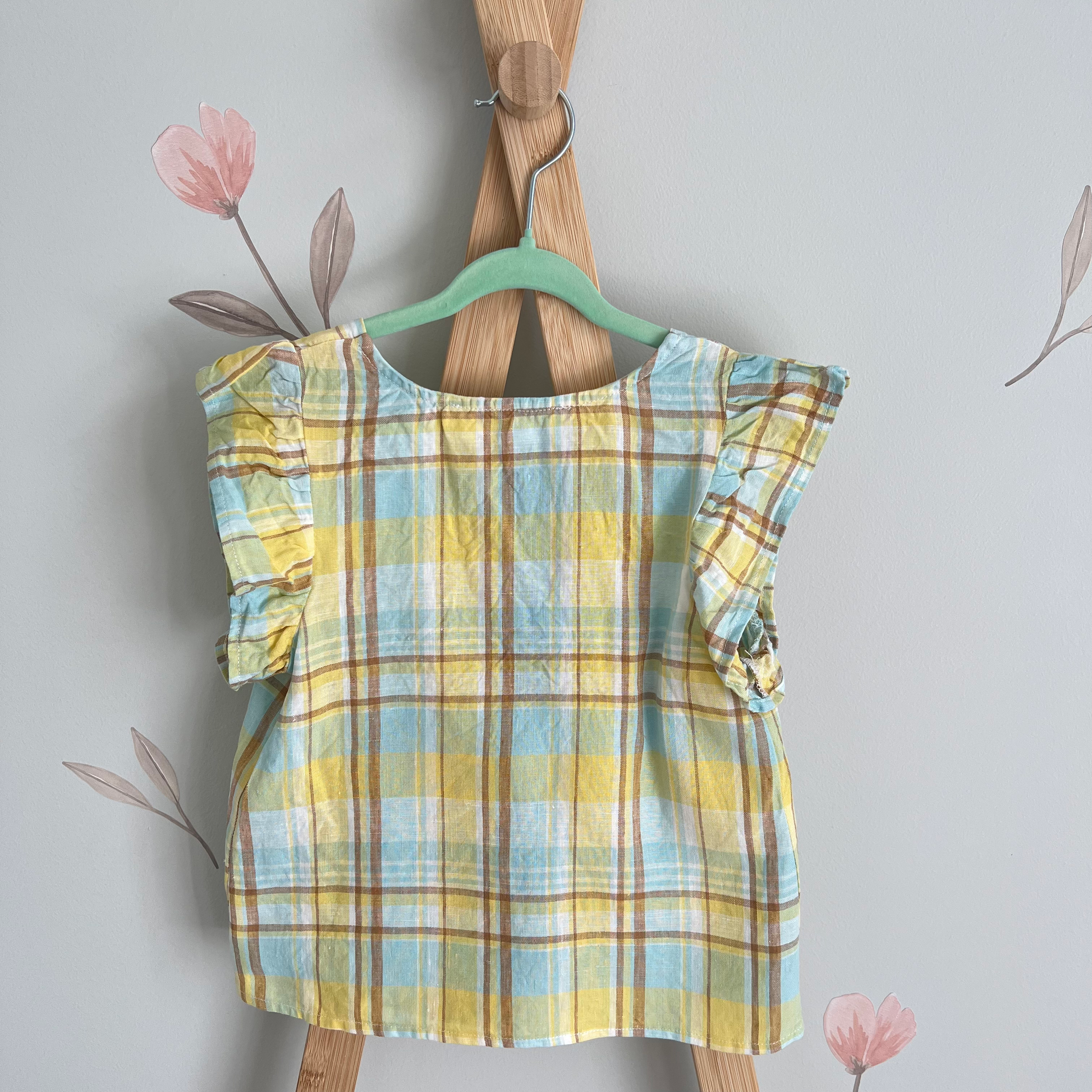 Aere lien square neck frill top - size 4 image 1
