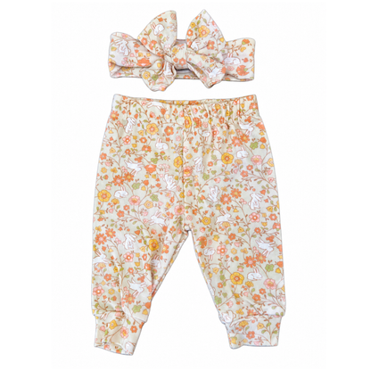 Le Top Bebe Leggings, Bodysuit & Headband set - size 000