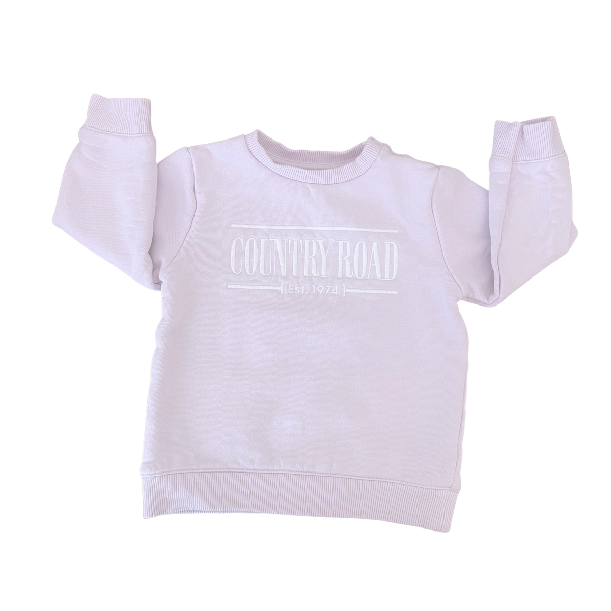 Country Road Heritage Sweat in Lilac - size 2