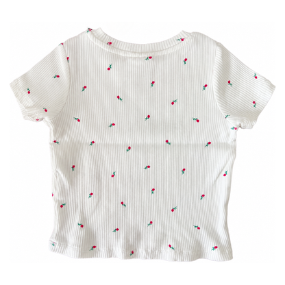 Cotton On Kids Rose Ribbed Tee - size 2