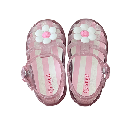 Seed Heritage Daisy Glitter Jelly Sandals - size 18-24m