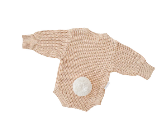 Ziggy Lou Easter bubble romper in sand fleck - size 000 image 0