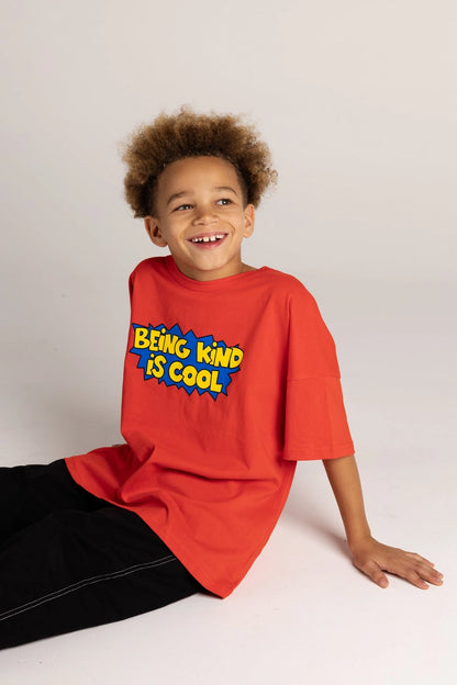 Bbobbie being kind is cool tee in classic red image 3