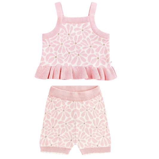 Kynd Baby hibiscus knit frill set image 0