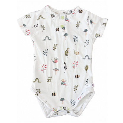 Snuggle Hunny Garden Friends Short Sleeve Organic Bodysuit - size 0