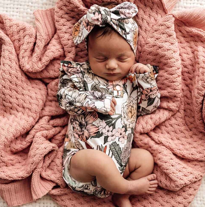 Snuggle Hunny Australiana long sleeve organic bodysuit - size 0 image 2