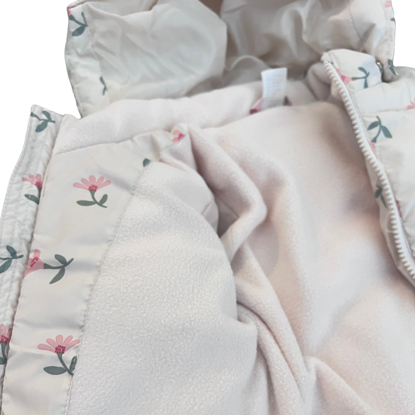 H+M Floral Water-Repellent Puffer Jacket - size 12-18m