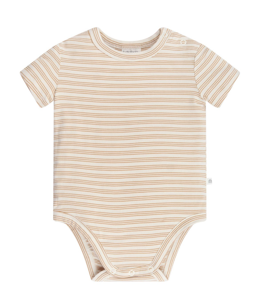 Kynd Baby sand dune stripe short sleeve bodysuit  - size 0000 image 0