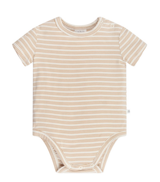 Kynd Baby sand dune stripe short sleeve bodysuit  - size 0000 image 0