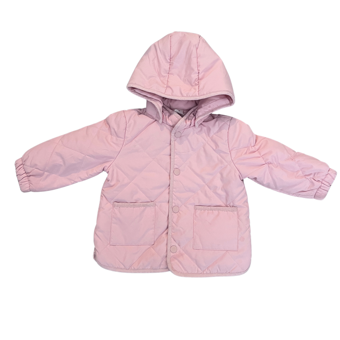 H+M pink quilted jacket - size 12-18m