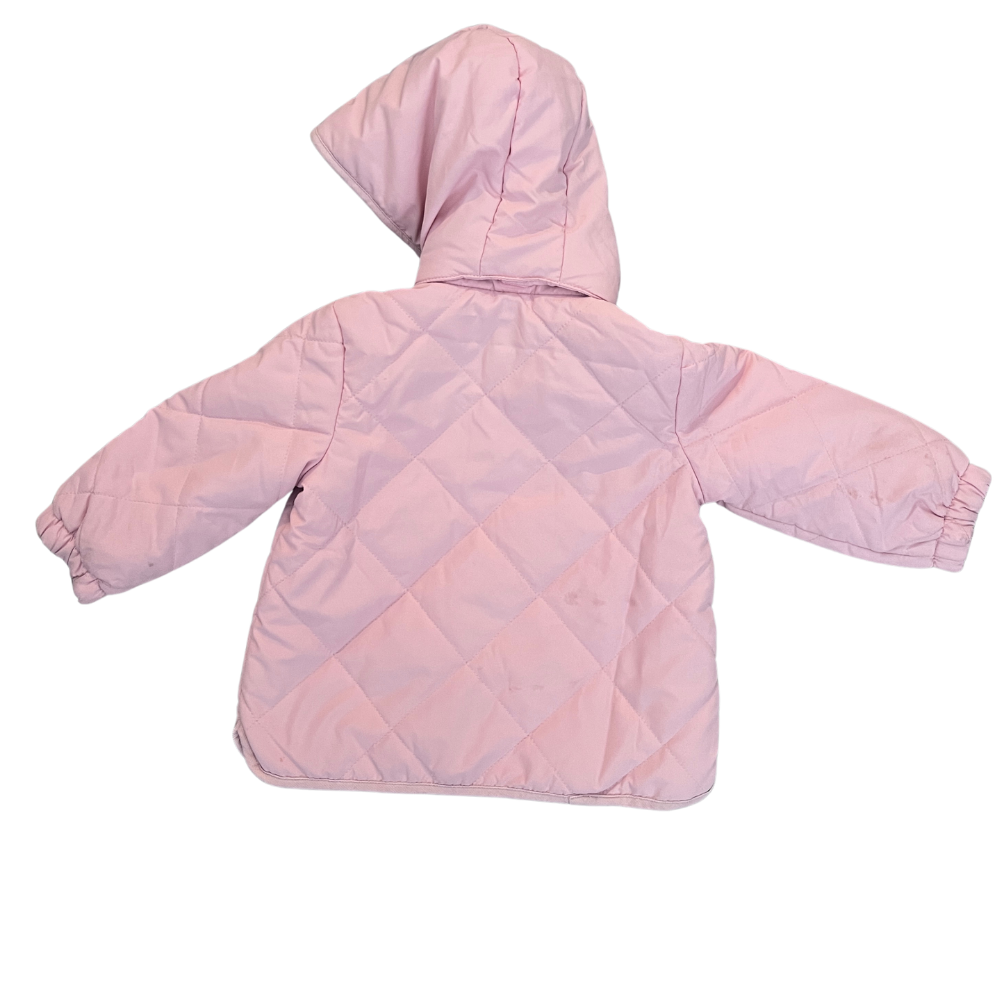 H+M pink quilted jacket - size 12-18m