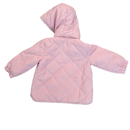 H+M pink quilted jacket - size 12-18m