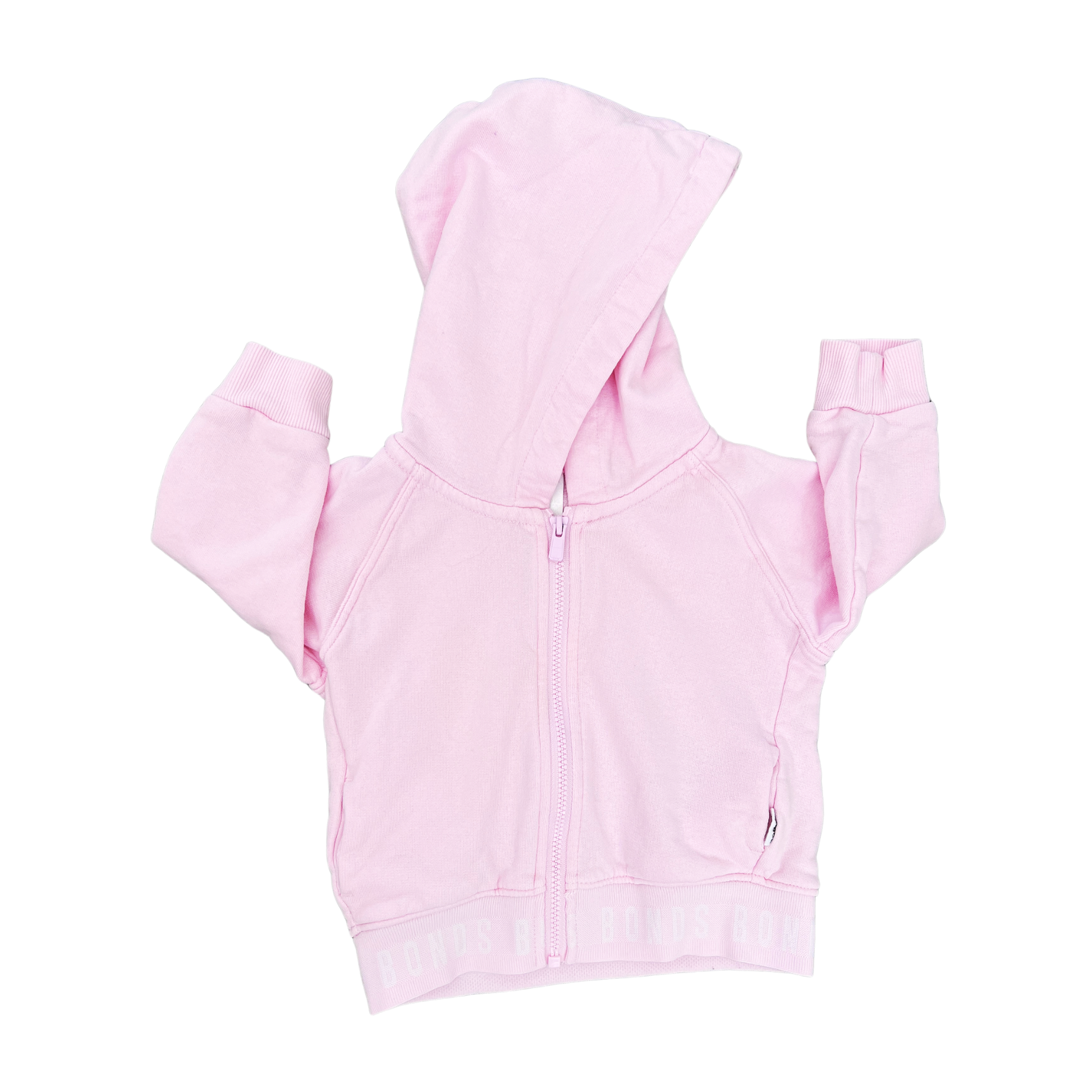 Bonds zip thru hoodie in pink - size 0 image 0