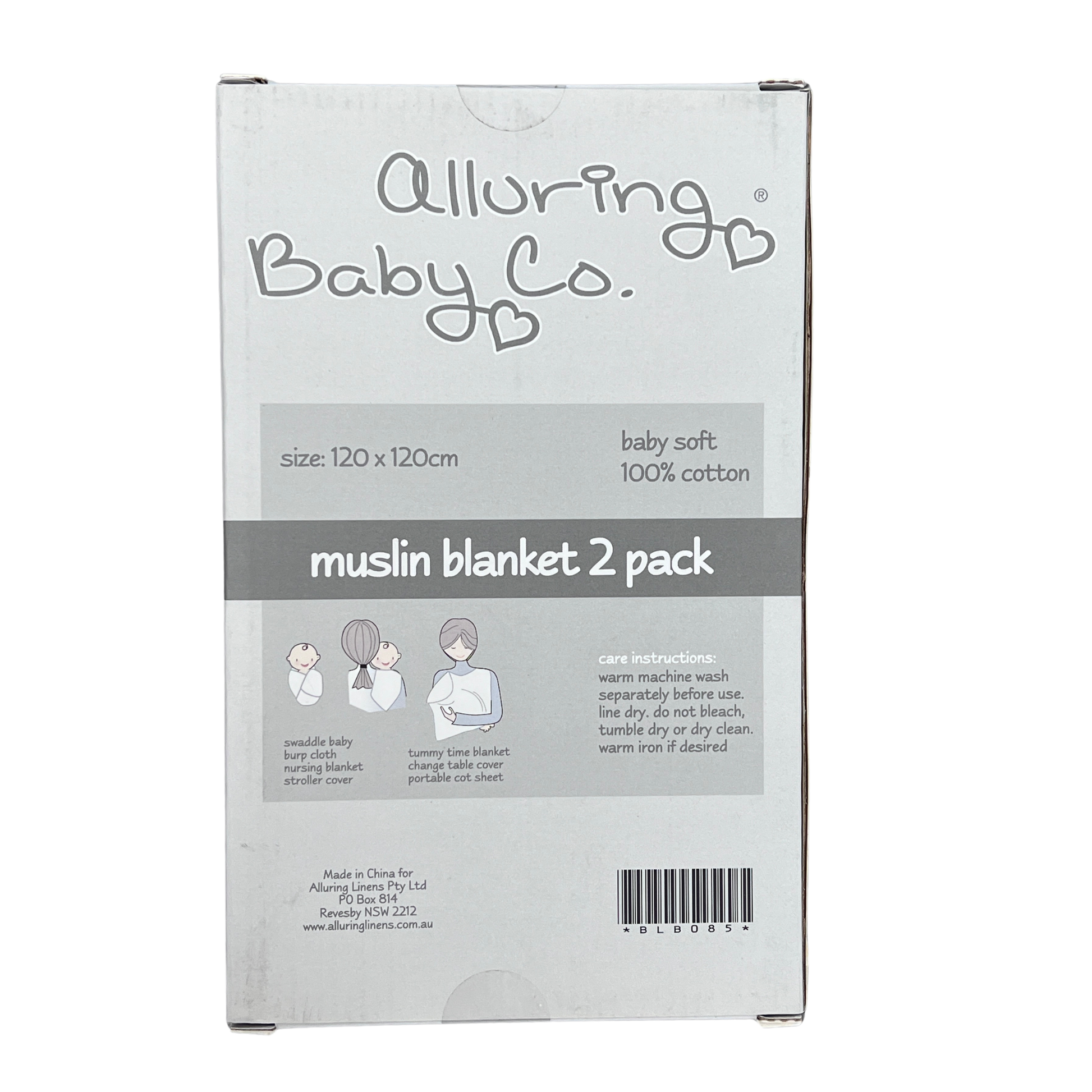 Alluring Baby Co muslin blanket 2pk image 1