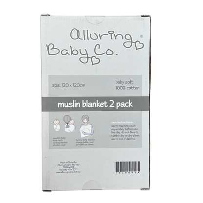 Alluring Baby Co muslin blanket 2pk image 1