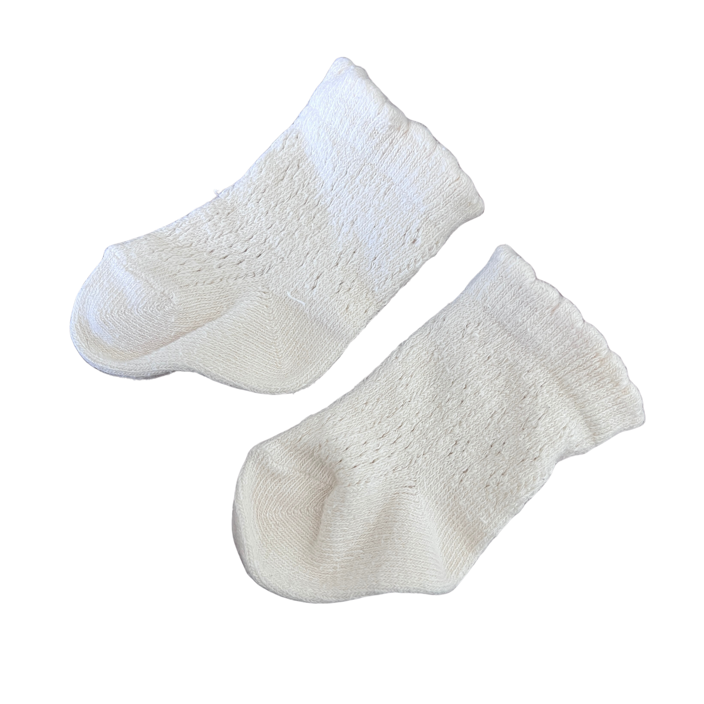 Jamie Kay Cable weave socks in cream - size 0-3m
