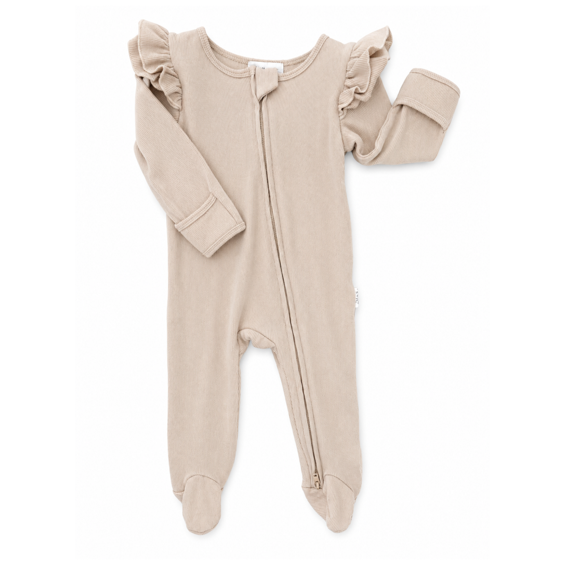 Soll. The Label ribbed bodysuit in oatmeal - size 0 image 0