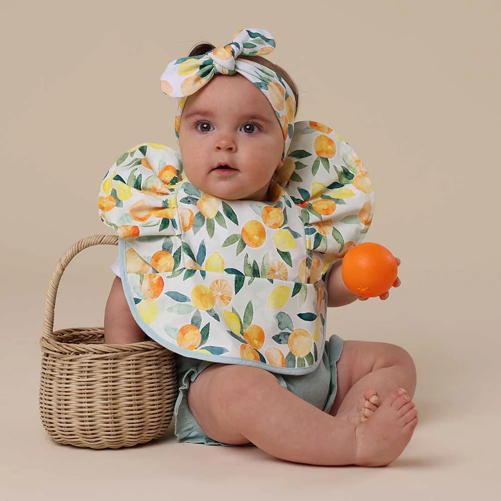 Snuggle Hunny citrus squeeze frill snuggle bib image 3