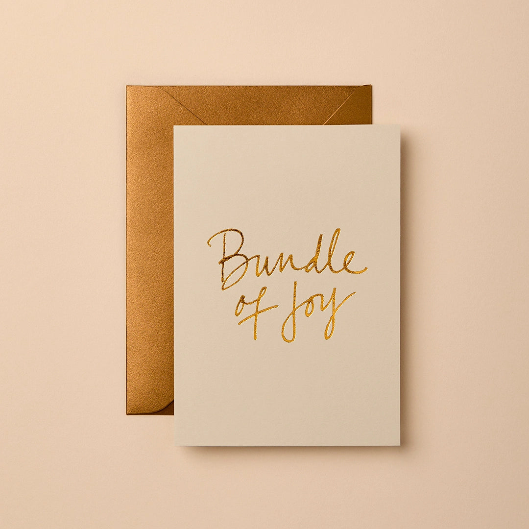 Baby Foil Greeting Card | BUNDLE OF JOY image 0