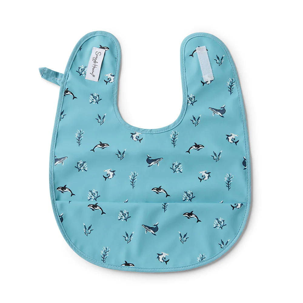 Snuggle Hunny blue ocean snuggle bib image 0