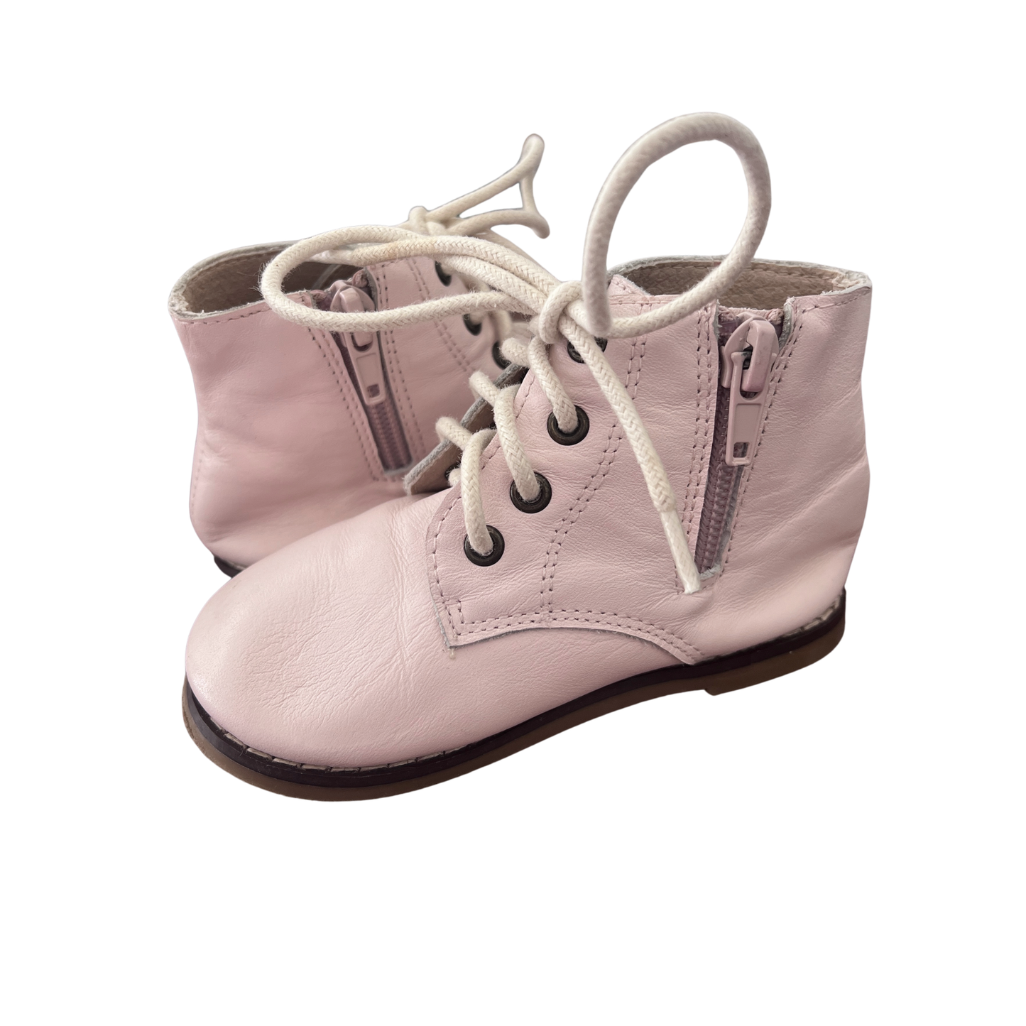 Bobby Lane Pink lace-up boots - size 7