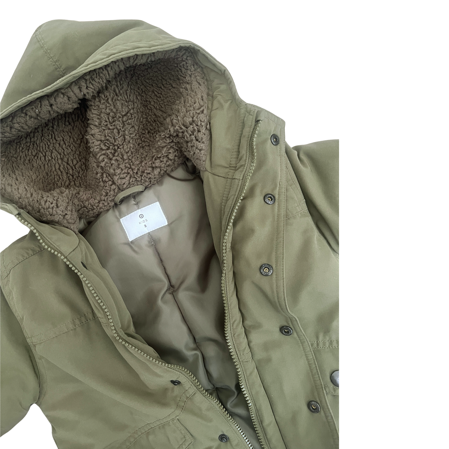 Target khaki parka jacket - size 3