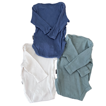 Bonds Rib Longsleeve Bodysuit 3 Pack - size 0000