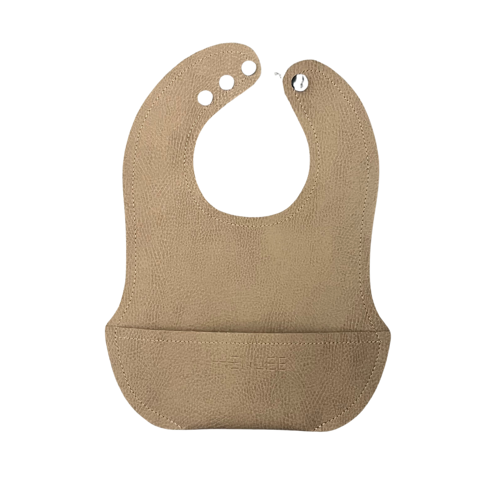 Henlee vegan leather bib - tan image 1