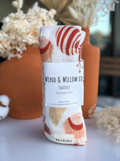 Wind and Willow Co organic cotton swaddle - shell image 1