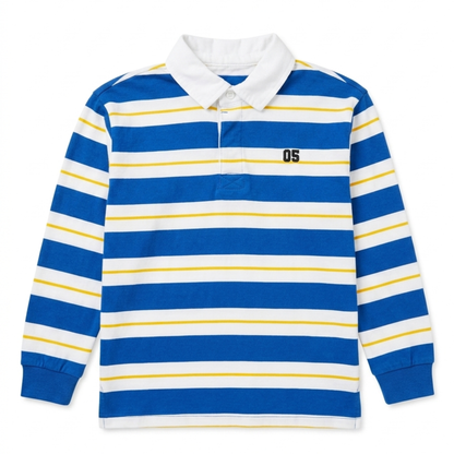 Milkshake stripe rugby polo top - size 5 image 0