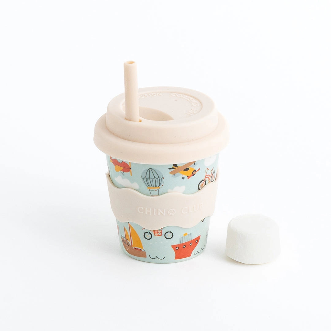 Chino Club - Vehicles Babychino Cup 4oz + straw image 2