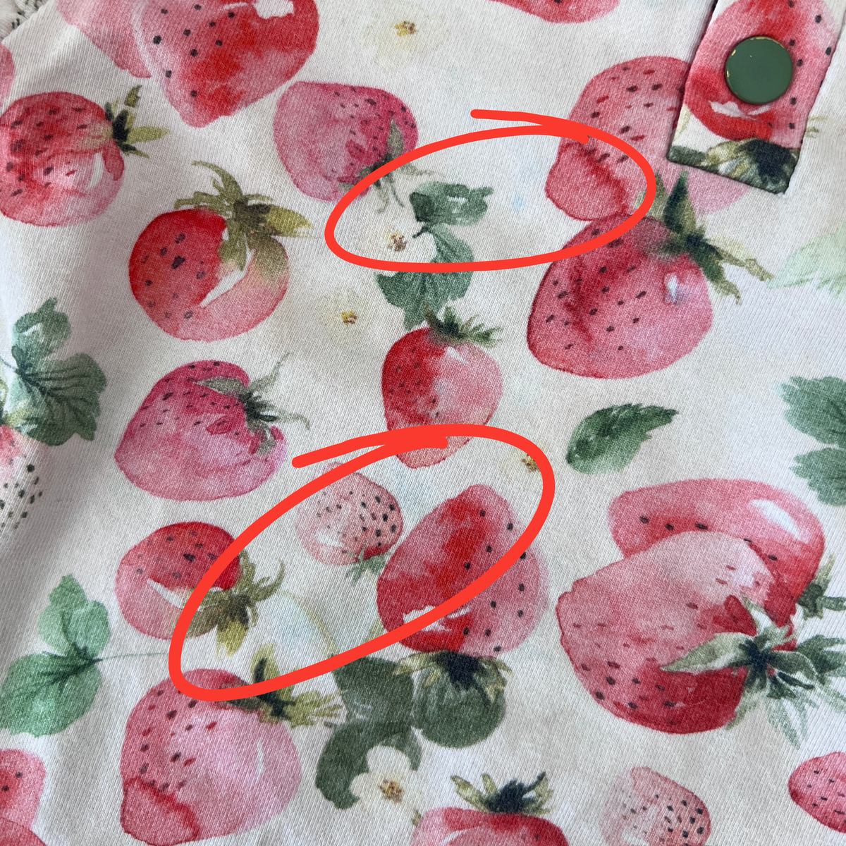Snuggle Hunny Strawberry Short Sleeve Organic Bodysuit with Frill - size 0