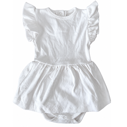 Snuggle Hunny Milk Short Sleeve Organic Dress - size 1