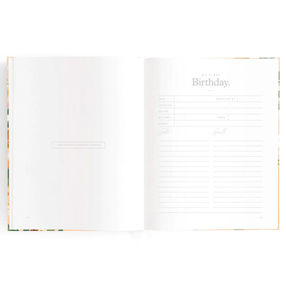 Fox and Fallow baby milestones book years 0-6 - floral image 3