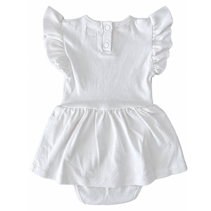 Snuggle Hunny Milk Short Sleeve Organic Dress - size 1