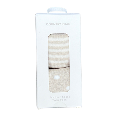 Country Road 2pk socks - size newborn image 0