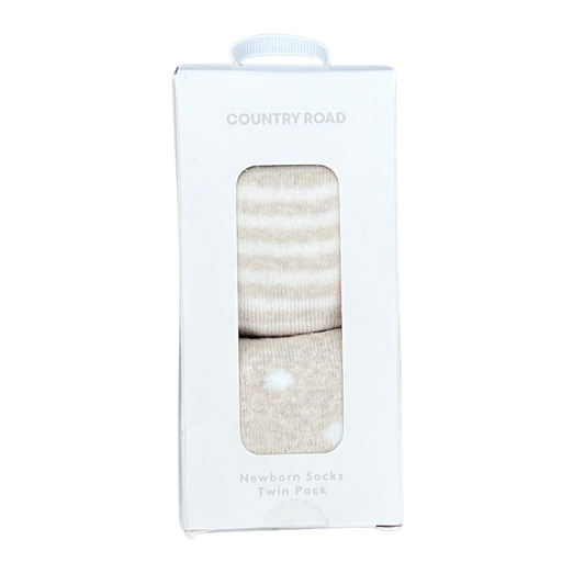 Country Road 2pk socks - size newborn image 0