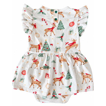 Snuggle Hunny Prancer & Friends Short Sleeve Organic Dress - size 1