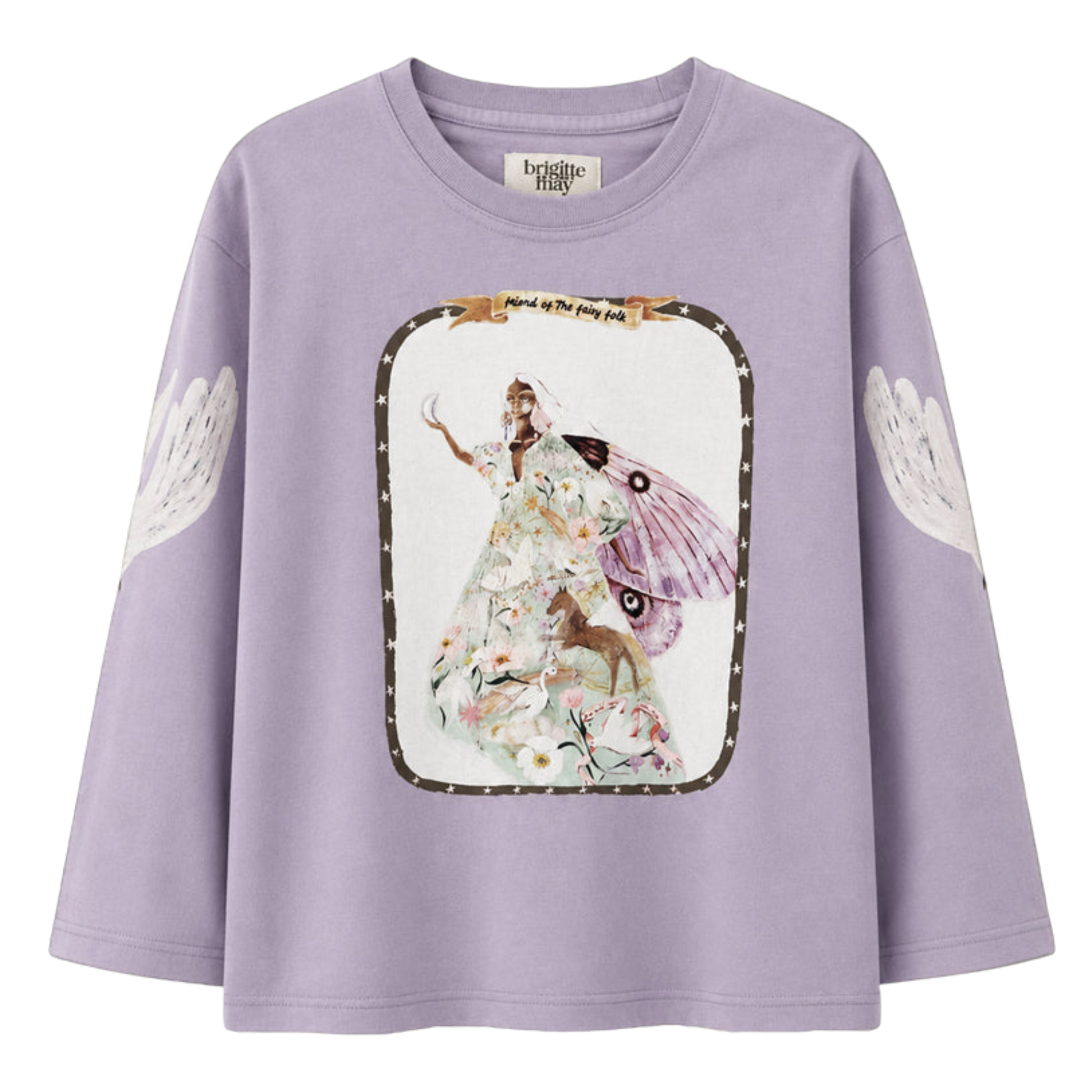 Brigitte May fairy folk long sleeve tee in lilac image 0