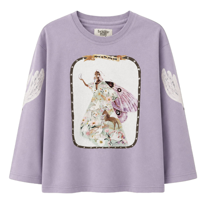Brigitte May fairy folk long sleeve tee in lilac image 0