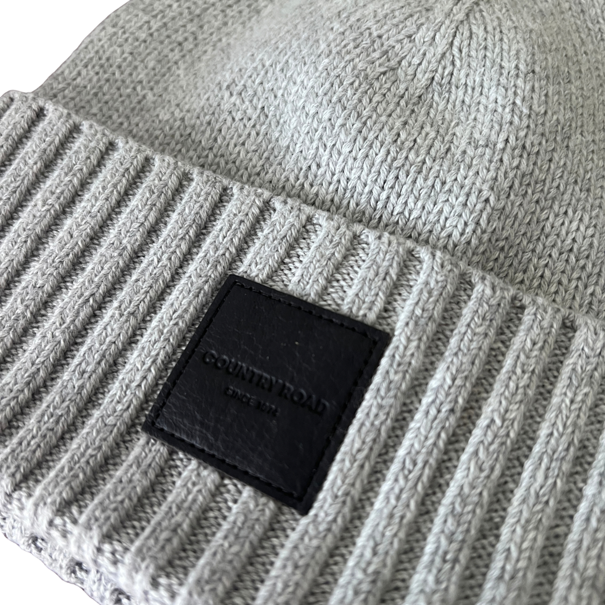 Country Road Kids Grey Patch Logo Beanie