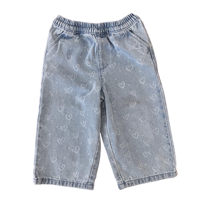 Target Baby Heart Wide Leg Jean - size 2