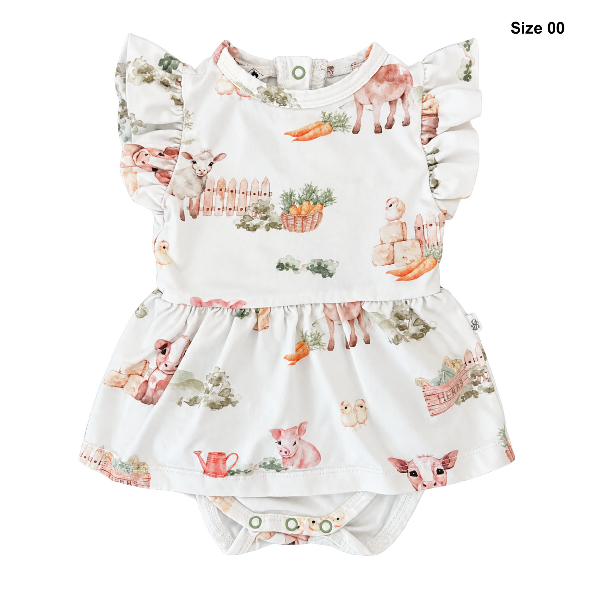 Snuggle Hunny Farm Short Sleeve Organic Dress