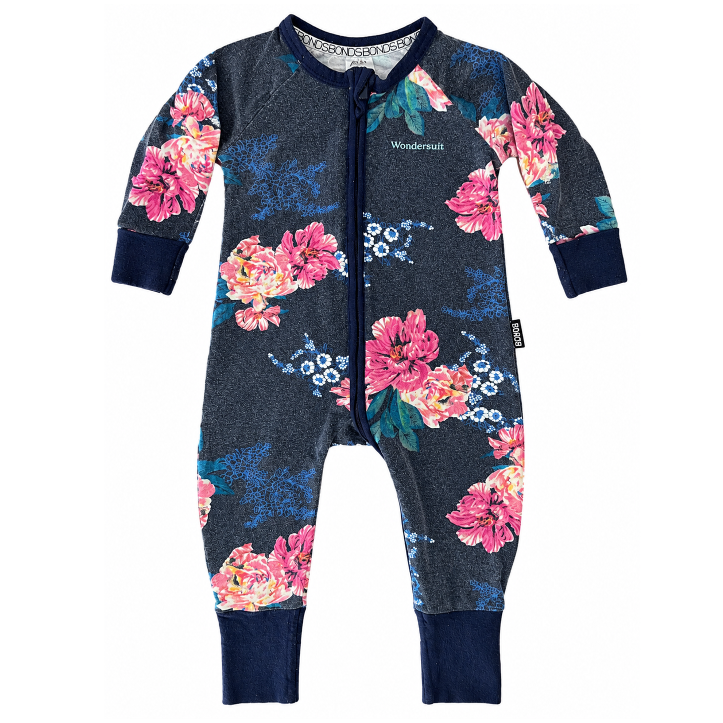 Bonds Wondersuit in navy floral - size 0