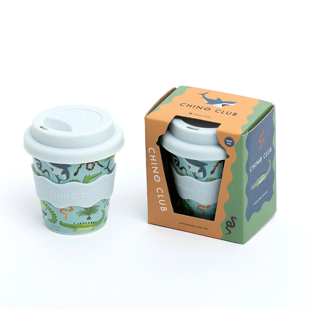 Chino Club - Deadly Animals Babychino Cup 4oz + straw image 1
