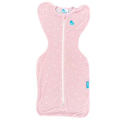 Love To Dream Swaddle Up™ 0.2 TOG bag in blush hearts - size small image 0