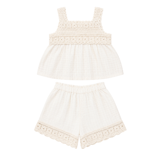 Zara crochet top and short set - size 1 image 0